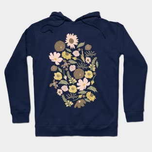 Boho Floral Wildness Turquiose Hoodie